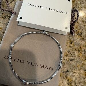 David Yurman Twisted Silver Bracelet-Authentic